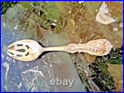 1 REED&BARTON FRANCIS I STERLING SILVER PIERCED Old SERVING SPOON/FORK FLATWARE