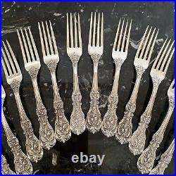 1 Rare Reed&barton Om+pat D+h Francis I Fork 7 1/8 Sterling Silver Flatware Set