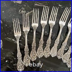 1 Rare Reed&barton Om+pat D+h Francis I Fork 7 1/8 Sterling Silver Flatware Set