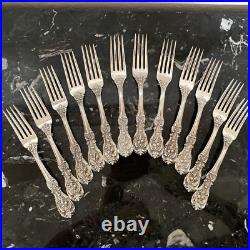 1 Rare Reed&barton Om+pat D+h Francis I Fork 7 1/8 Sterling Silver Flatware Set