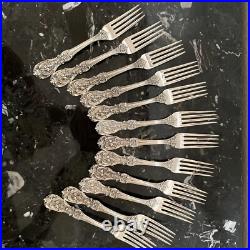 1 Rare Reed&barton Om+pat D+h Francis I Fork 7 1/8 Sterling Silver Flatware Set