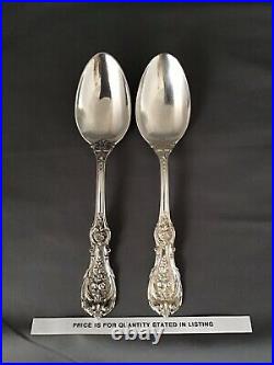 1 Reed & Barton Francis I Sterling Silver 8-3/8 Heavy Serving Spoon mono
