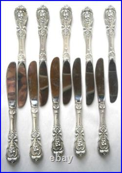 (10) Reed & Barton Francis I Fruit Knives with Sterling Silver Handles