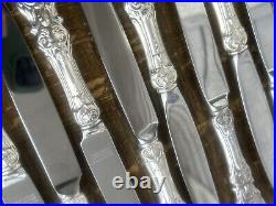 10 Sterling Silver Handle Reed & Barton Knives in Francis 1 Pattern Mirrorstele