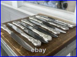 10 Sterling Silver Handle Reed & Barton Knives in Francis 1 Pattern Mirrorstele