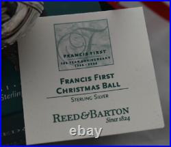 100th Anniversary Reed Barton Sterling Christmas Ball Ornament Francis NOS 2006