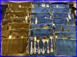 114 pc Reed Barton Francis I Sterling Silver Flatware For 18 @ 6pcs + 7 Serving