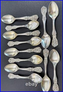 12 REED & BARTON Francis I First Sterling Demitasse Spoons 4 1/2 No Mono 186 GR