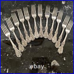 12 Rare Reed&barton Om+pat D+h Francis I Fork7 1/8 Sterling Silver Flatware Set