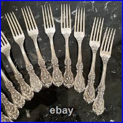 12 Rare Reed&barton Om+pat D+h Francis I Fork7 1/8 Sterling Silver Flatware Set