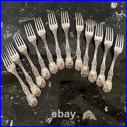 12 Rare Reed&barton Om+pat D+h Francis I Fork7 1/8 Sterling Silver Flatware Set