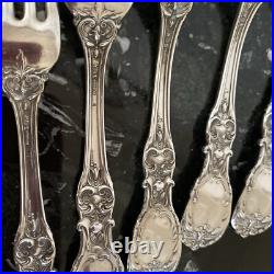 12 Rare Reed&barton Om+pat D+h Francis I Fork7 1/8 Sterling Silver Flatware Set
