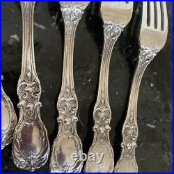 12 Rare Reed&barton Om+pat D+h Francis I Fork7 1/8 Sterling Silver Flatware Set