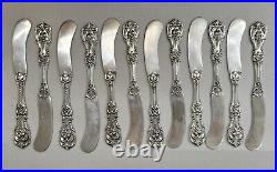 12 Reed and Barton Sterling Silver Francis I 1st Flat Butter Knives