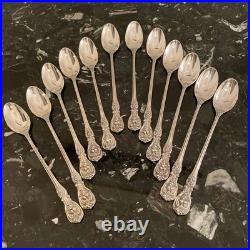 12 Set Reed&barton Francis I Om Pat Date 7 5/8 Iced Teaspoon Sterling Flatware