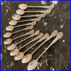 12 Set Reed&barton Francis I Om Pat Date 7 5/8 Iced Teaspoon Sterling Flatware