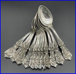 12pc Set Francis 1st Reed & Barton Sterling Silver Demitasse Spoons No Monograms