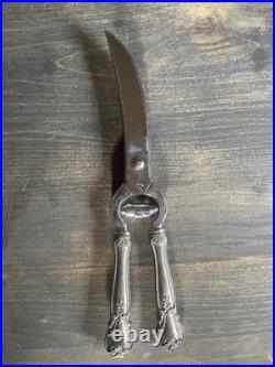 13 ¾ Reed & Barton Francis I Carving Set + Poultry Shears, Sterling Handles