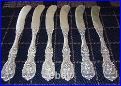 13 Reed Barton Francis I Sterling Solid Butter Knives 5-7/8 Old Mark No Mono