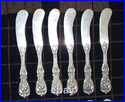 13 Reed Barton Francis I Sterling Solid Butter Knives 5-7/8 Old Mark No Mono