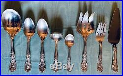 140pc REED & BARTON FRANCIS I NEW & OLD MARK STERLING SILVERWARE 12 PERSONS SET