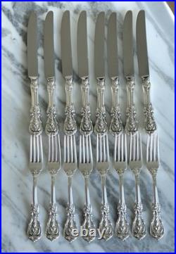 16 Piece Set 8 Place Forks & 8 Knives. Francis I Reed & Barton Sterling Silver