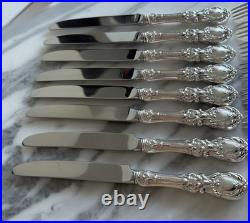 16 Piece Set 8 Place Forks & 8 Knives. Francis I Reed & Barton Sterling Silver