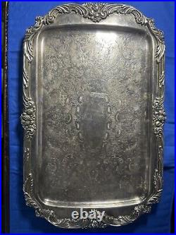 1646 Reed & Barton King Francis Antique Serving Tray Great Condition