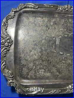 1646 Reed & Barton King Francis Antique Serving Tray Great Condition