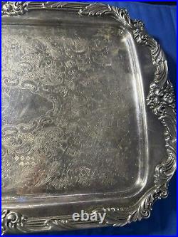 1646 Reed & Barton King Francis Antique Serving Tray Great Condition