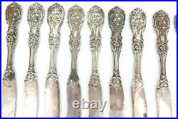 1907 Matching Set 12 Reed & Barton Francis I Sterling Silver Butter Knives