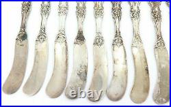 1907 Matching Set 12 Reed & Barton Francis I Sterling Silver Butter Knives