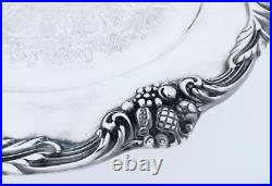 1950 Reed & Barton King Francis Ornate Midcentury Rococo Lg. Cake Stand 14 1/2