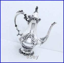 1950 Reed & Barton Rococo Revival King Francis Heavy Ornate Footed Coffee Pot