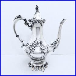 1950 Reed & Barton Rococo Revival King Francis Heavy Ornate Footed Coffee Pot