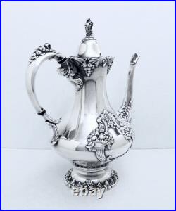 1950 Reed & Barton Rococo Revival King Francis Heavy Ornate Footed Coffee Pot