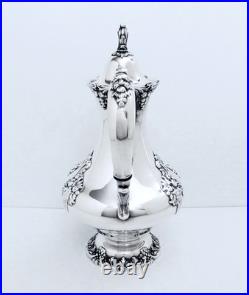1950 Reed & Barton Rococo Revival King Francis Heavy Ornate Footed Coffee Pot