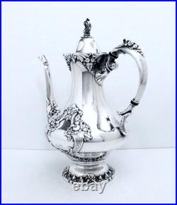 1950 Reed & Barton Rococo Revival King Francis Heavy Ornate Footed Coffee Pot