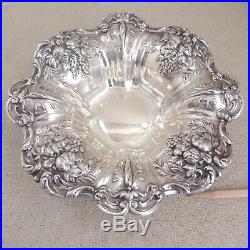 1953 Reed & Barton Francis I Sterling Silver Footed Bowl Repousse Fruit X569F 1