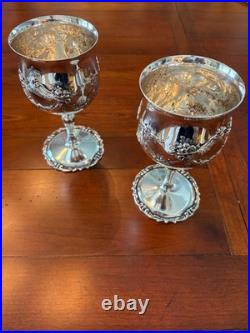 2 Rare Mint Reed & Barton Francis I Sterling Silver Goblets Cups Wine Water 570a