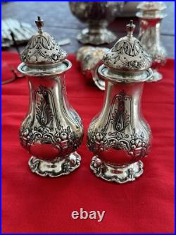 2 Rare Reed & Barton Francis I Sterling Silver Extra Larger Salt & Peppers