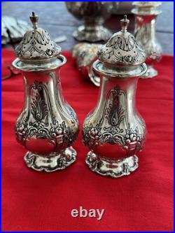2 Rare Reed & Barton Francis I Sterling Silver Extra Larger Salt & Peppers