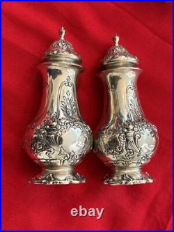 2 Rare Reed & Barton Francis I Sterling Silver Extra Larger Salt & Peppers