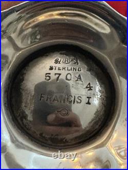2 Rare Reed & Barton Francis I Sterling Silver Extra Larger Salt & Peppers