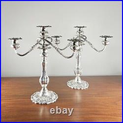 2 Reed & Barton American Sterling Silver Weighted Candelabra Francis I No Mono