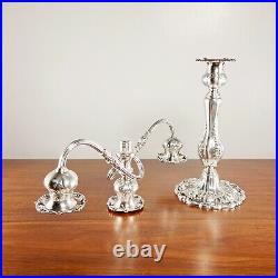 2 Reed & Barton American Sterling Silver Weighted Candelabra Francis I No Mono