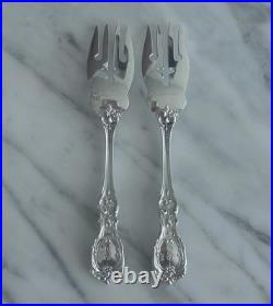 2 Reed & Barton FRANCIS I Sterling Silver Salad Forks Old Mark Mono G. 74 Grams