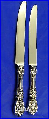 2 Reed Barton Francis 1 Long Sterling Silver Dinner Knives 9-5/8 Excellent