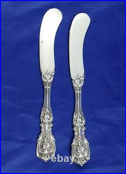 2 Reed & Barton Francis 1 Sterling Silver Butter Knives Spreaders 5-3/4 No Mono