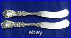 2 Reed & Barton Francis 1 Sterling Silver Butter Knives Spreaders 5-3/4 No Mono